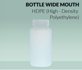 Botol, mulut lebar, HDPE, 1-4658 AS ONE