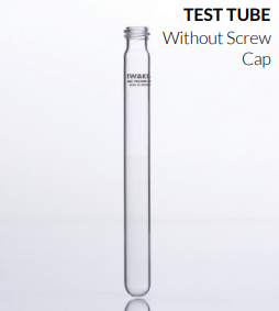 PA TST-SCR13 Test Tube, Without Screw Cap Iwaki