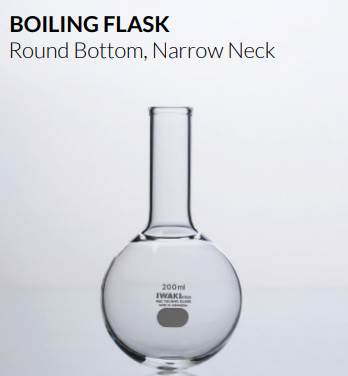 PA 4280FK Boiling Flask, Round Bottom, Narrow Neck Iwaki