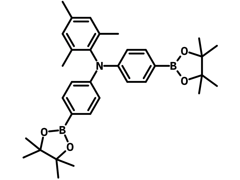 2,4,6-Trimethyl-N,N-bis(4-(4,4,5,5-tetramethyl-1,3,2-dioxaborolan-2-yl)phenyl)aniline B1801