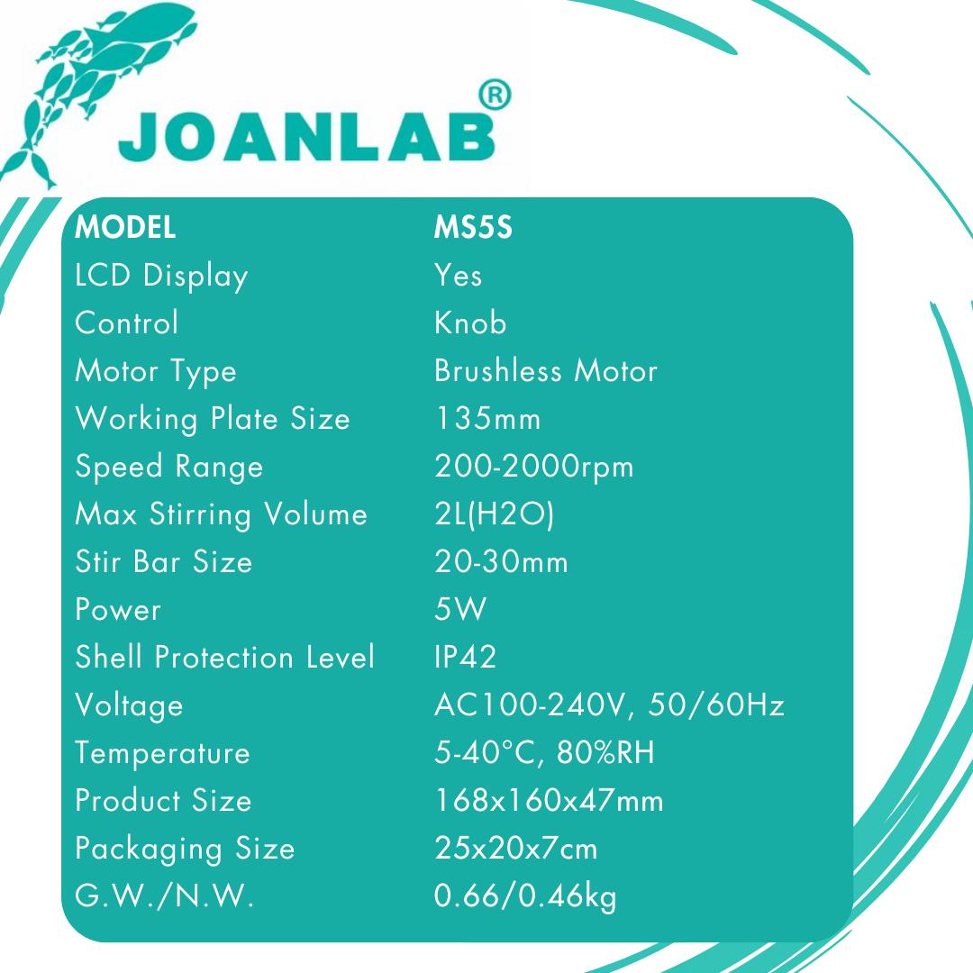 JOANLAB DIGITAL DISPLAY MINI MAGNETIC STIRRER MS5S