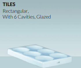 Tiles Rectangular, 6 cavities, Haldenwanger