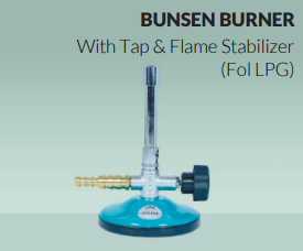Bunsen Burner, with flame stabilizer, 01.0091.00 OMM