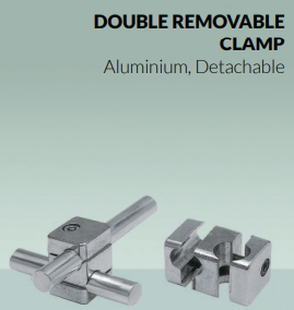 Double removable Clamp, OMM, Aluminium, Detachable