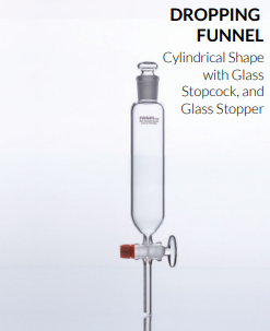 PA 6380FS Dropping Funnel, With Glass Stopcock, 50 ml Iwaki
