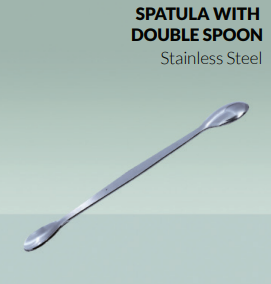 Spatula with double spoon, SS OMM