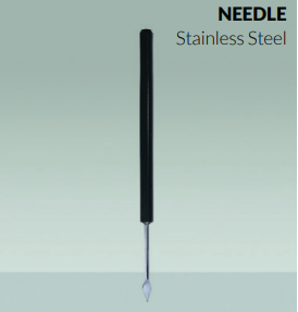 Needle, SS, plastic handle, OMM