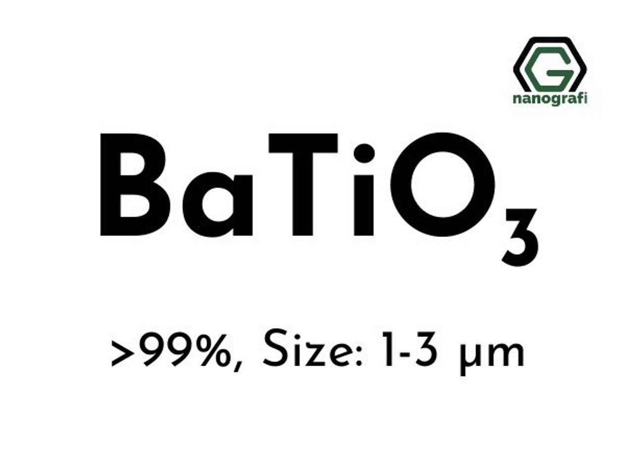 NG 6.03.03.Barium Micron Powder
Barium Titanate (BaTiO3) Micron Powder, Purity: > 99 %, Size: 1-3 µm 100 g