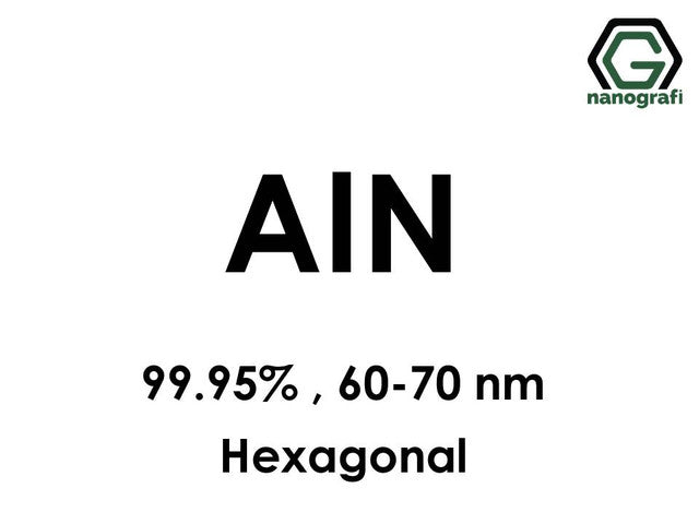 NG 5.01.01.Aluminum Nitride (AlN)
Nanoparticles Aluminum Nitride (AlN) Nanopowder/Nanoparticles, Purity: 99.95%, Size: 60-70 nm, Hexagonal 5 g