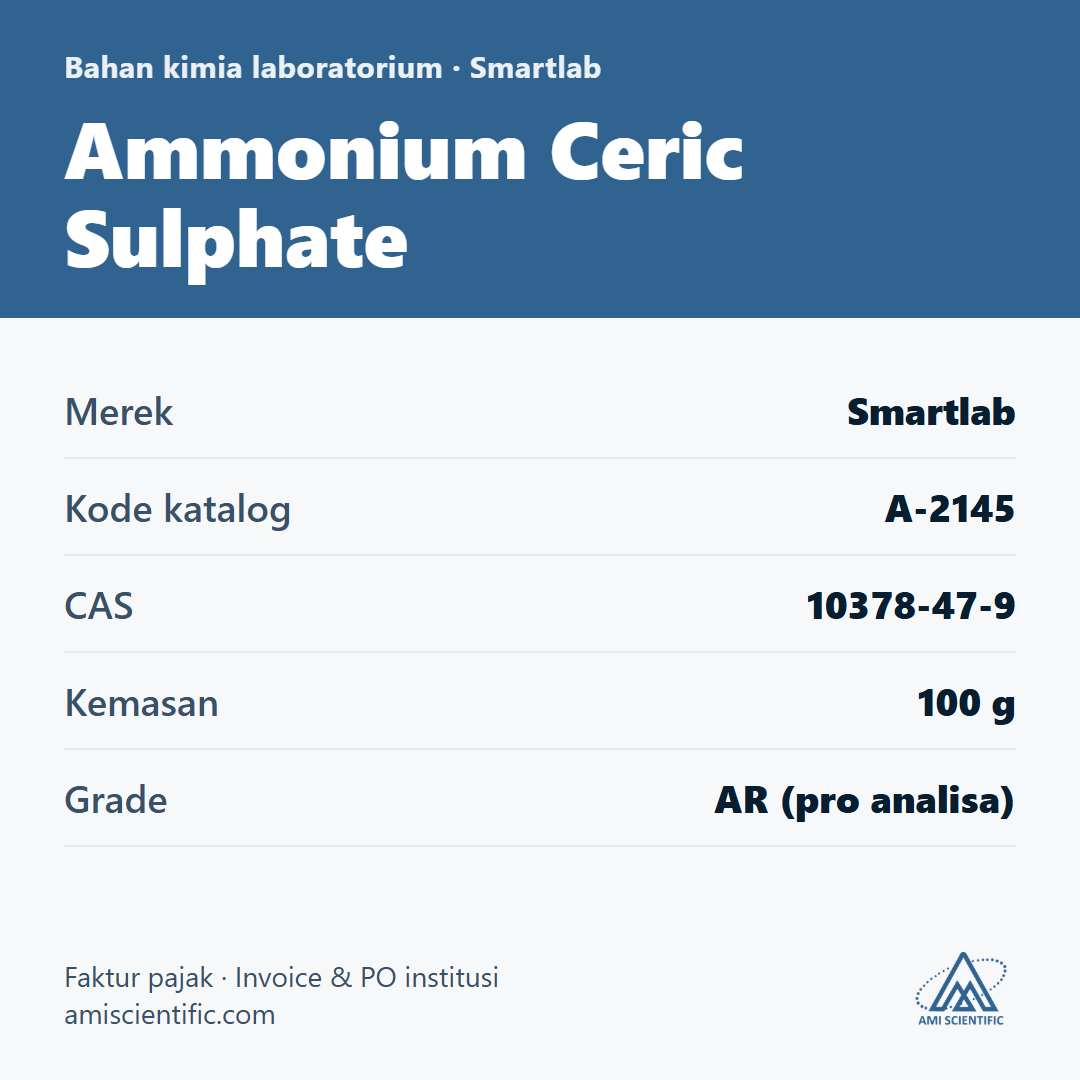Ammonium Ceric Sulphate, CAS 10378-47-9, 100 g – Smartlab A-2145