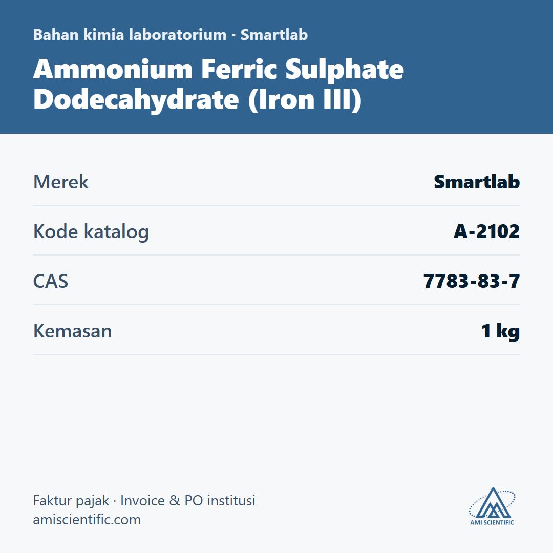 Ammonium Ferric Sulphate Dodecahydrate (Iron III), CAS 7783-83-7, 1 kg – Smartlab A-2102