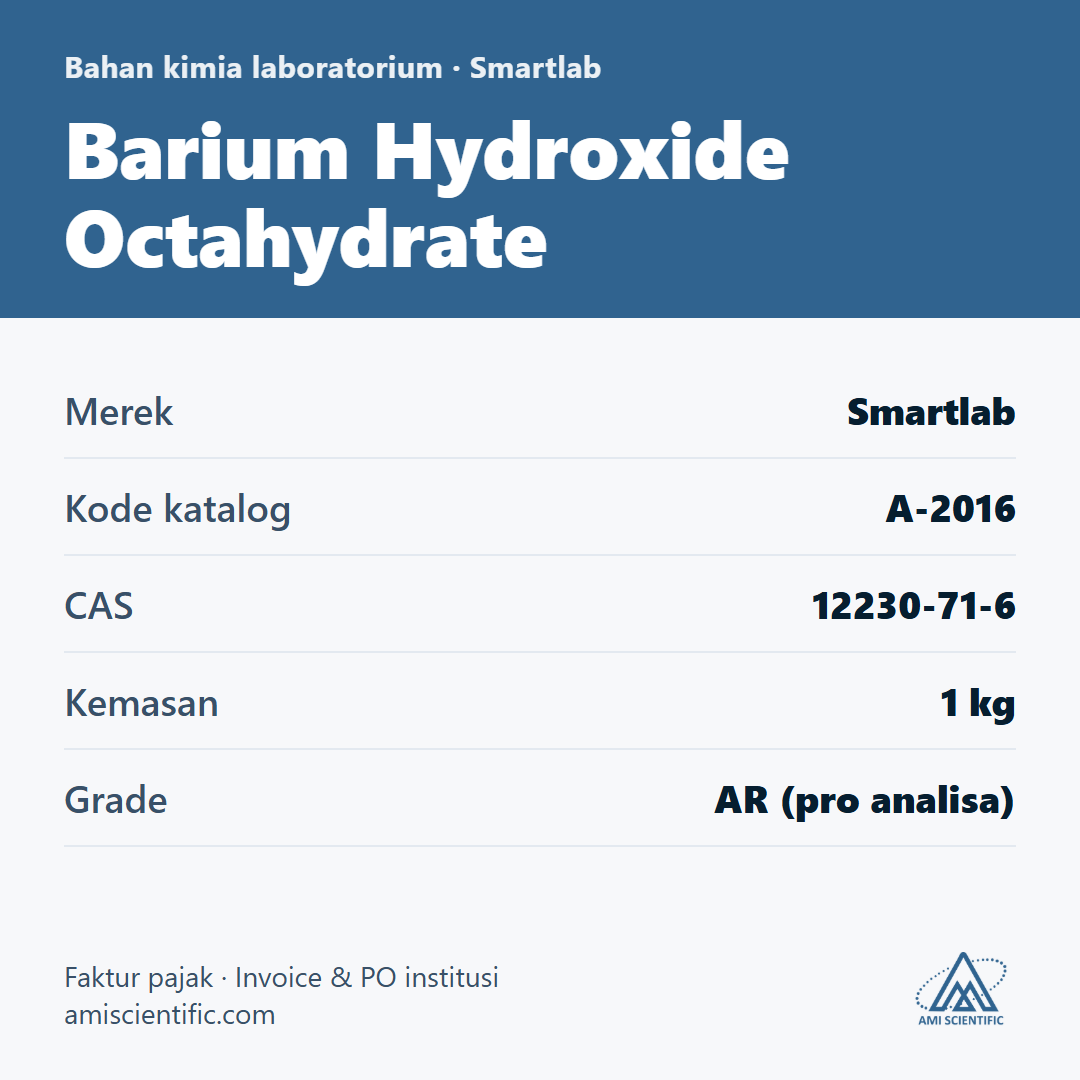 Barium Hydroxide Octahydrate, CAS 12230-71-6, 1 kg – Smartlab A-2016