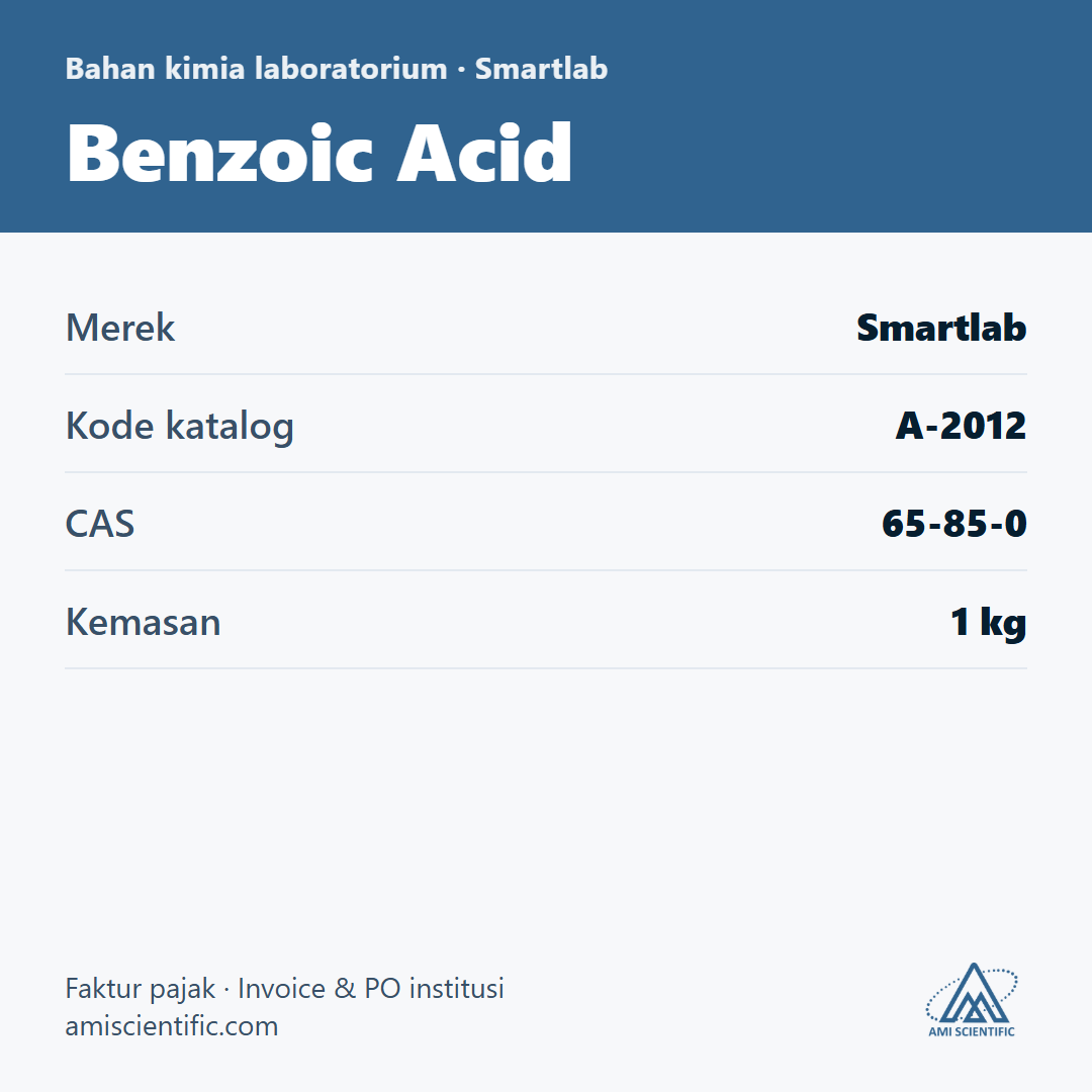 Benzoic Acid, CAS 65-85-0, 1 kg – Smartlab A-2012