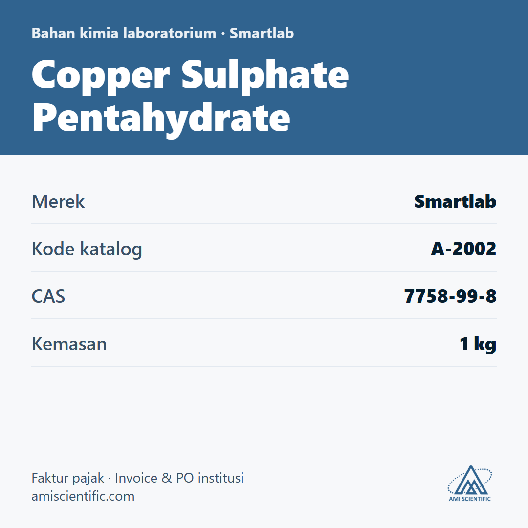 Copper Sulphate Pentahydrate, CAS 7758-99-8, 1 kg – Smartlab A-2002