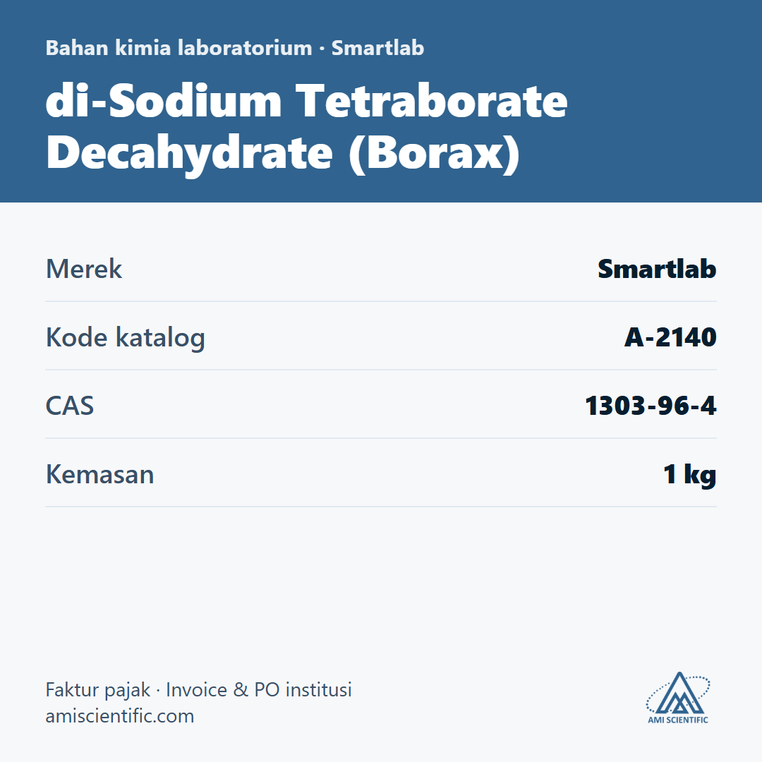 di-Sodium Tetraborate Decahydrate (Borax), CAS 1303-96-4, 1 kg – Smartlab A-2140
