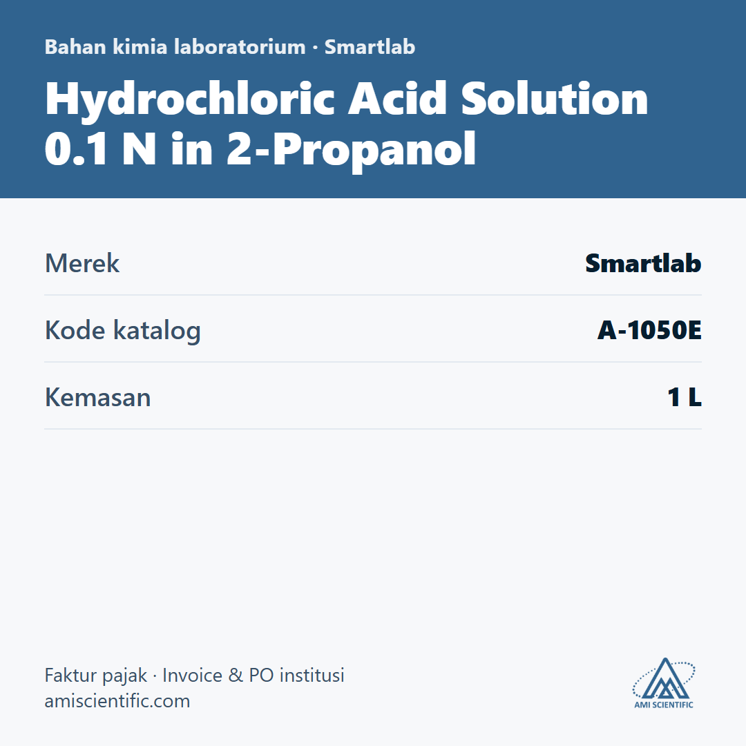Hydrochloric Acid Solution 0.1 N in 2-Propanol, 1 L – Smartlab A-1050E