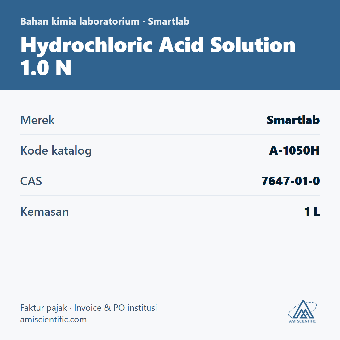 Hydrochloric Acid Solution 1.0 N, CAS 7647-01-0, 1 L – Smartlab A-1050H