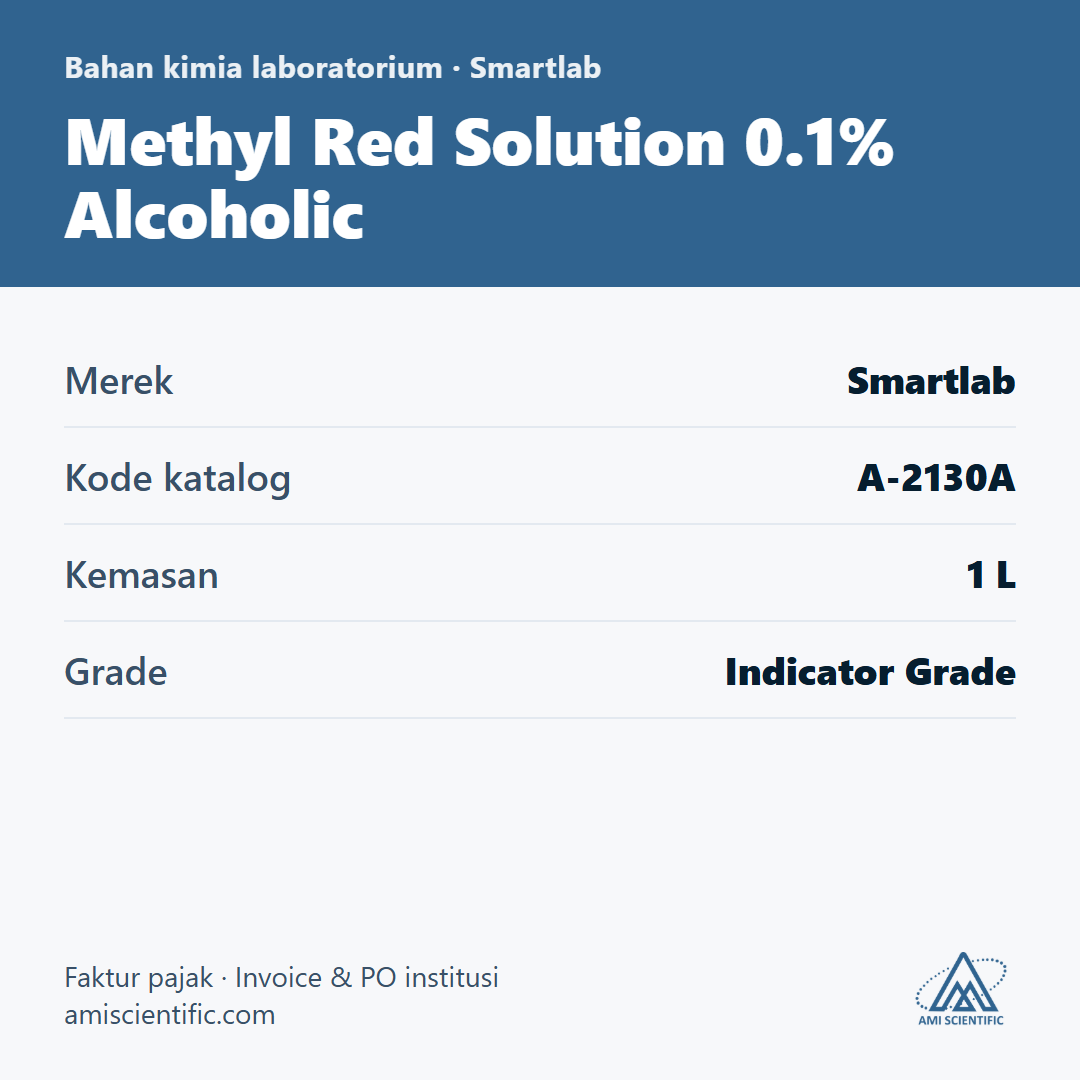 Methyl Red Solution 0.1% Alcoholic, 1 L – Smartlab A-2130A