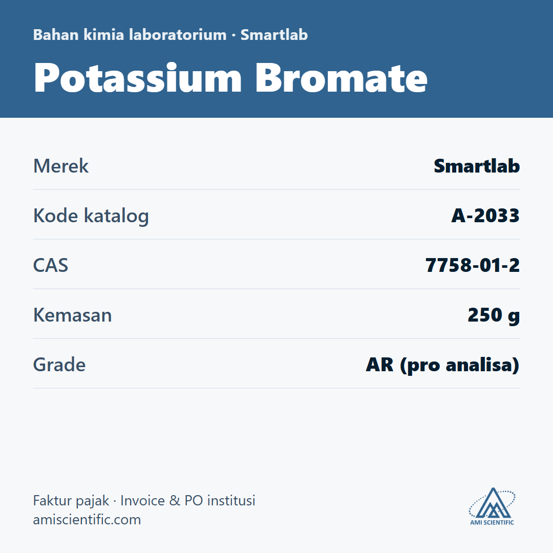 Potassium Bromate, CAS 7758-01-2, 250 g – Smartlab A-2033