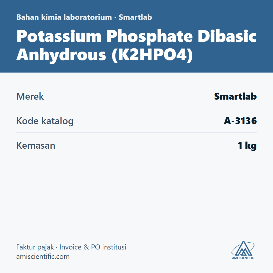 Potassium Phosphate Dibasic Anhydrous (K2HPO4), 1 kg – Smartlab A-3136