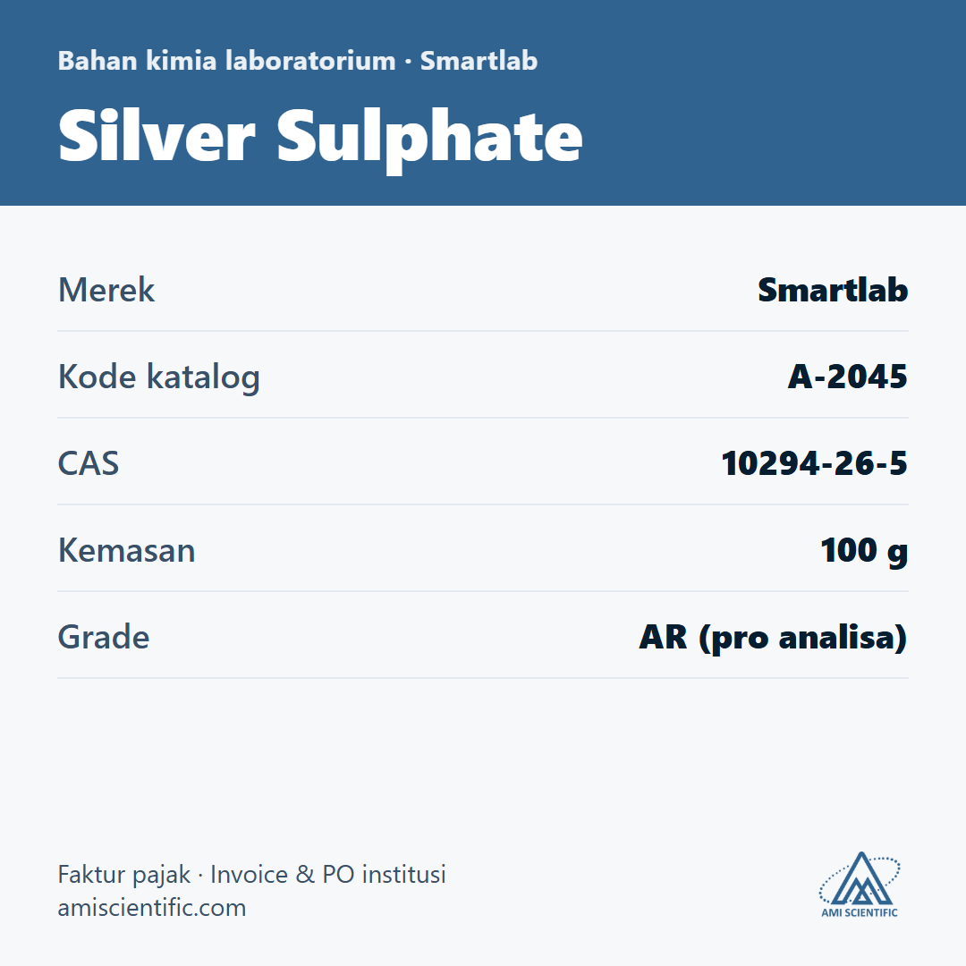 Silver Sulphate, CAS 10294-26-5, 100 g – Smartlab A-2045