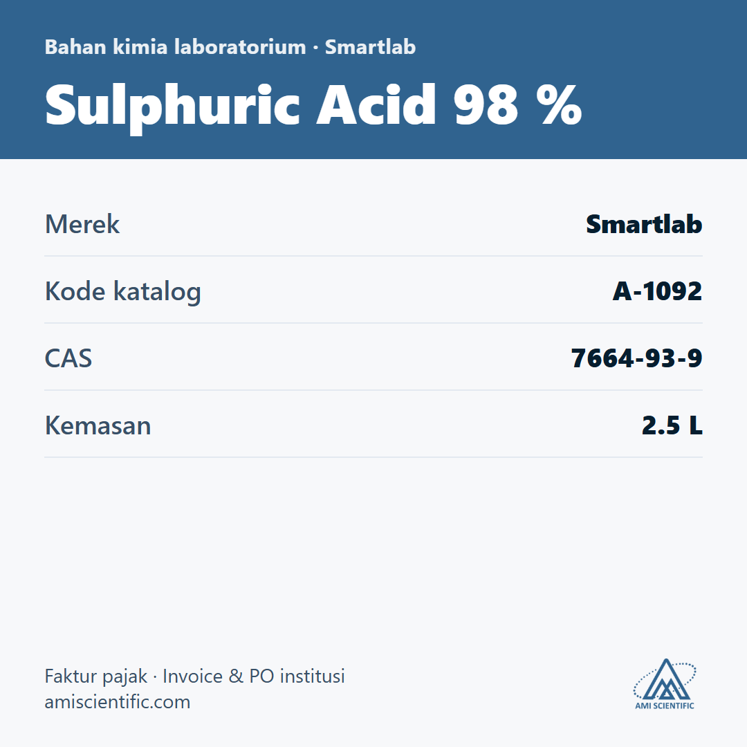 Sulphuric Acid 98 %, CAS 7664-93-9, 2.5 L – Smartlab A-1092