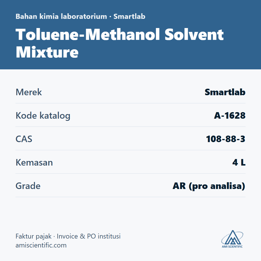 Toluene-Methanol Solvent Mixture, CAS 108-88-3, 4 L – Smartlab A-1628