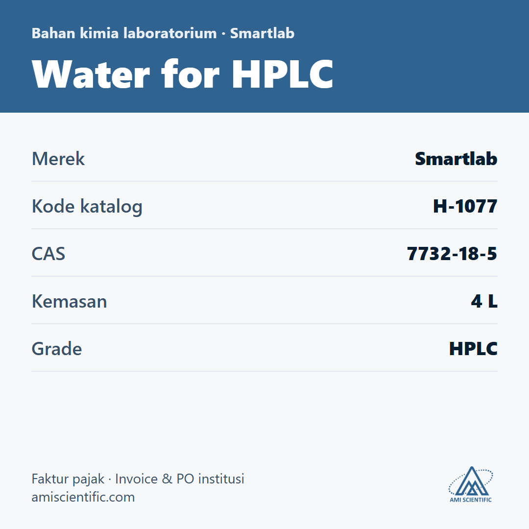 Water for HPLC, CAS 7732-18-5, 4 L – Smartlab H-1077