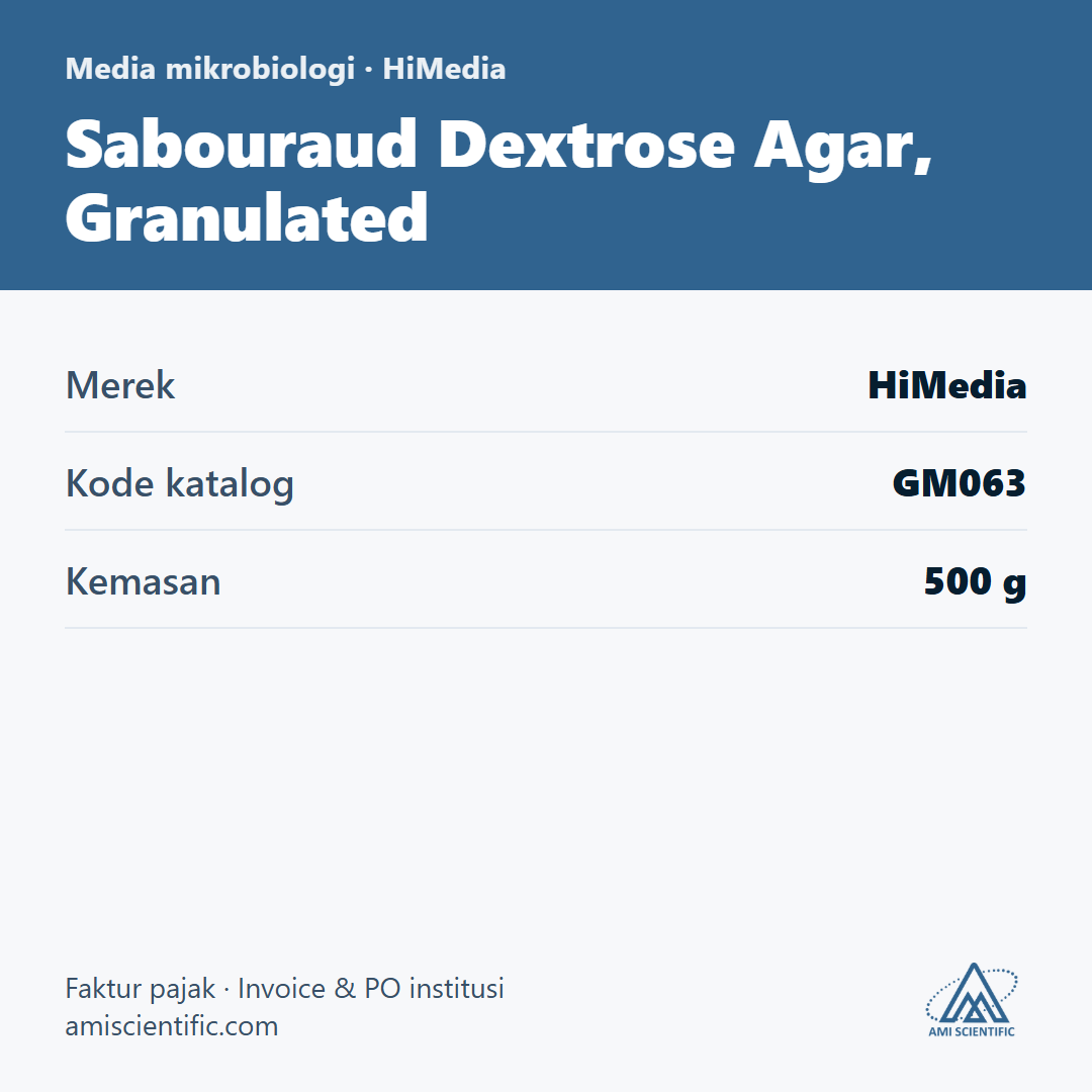 Sabouraud Dextrose Agar, Granulated, 500 g – HiMedia GM063