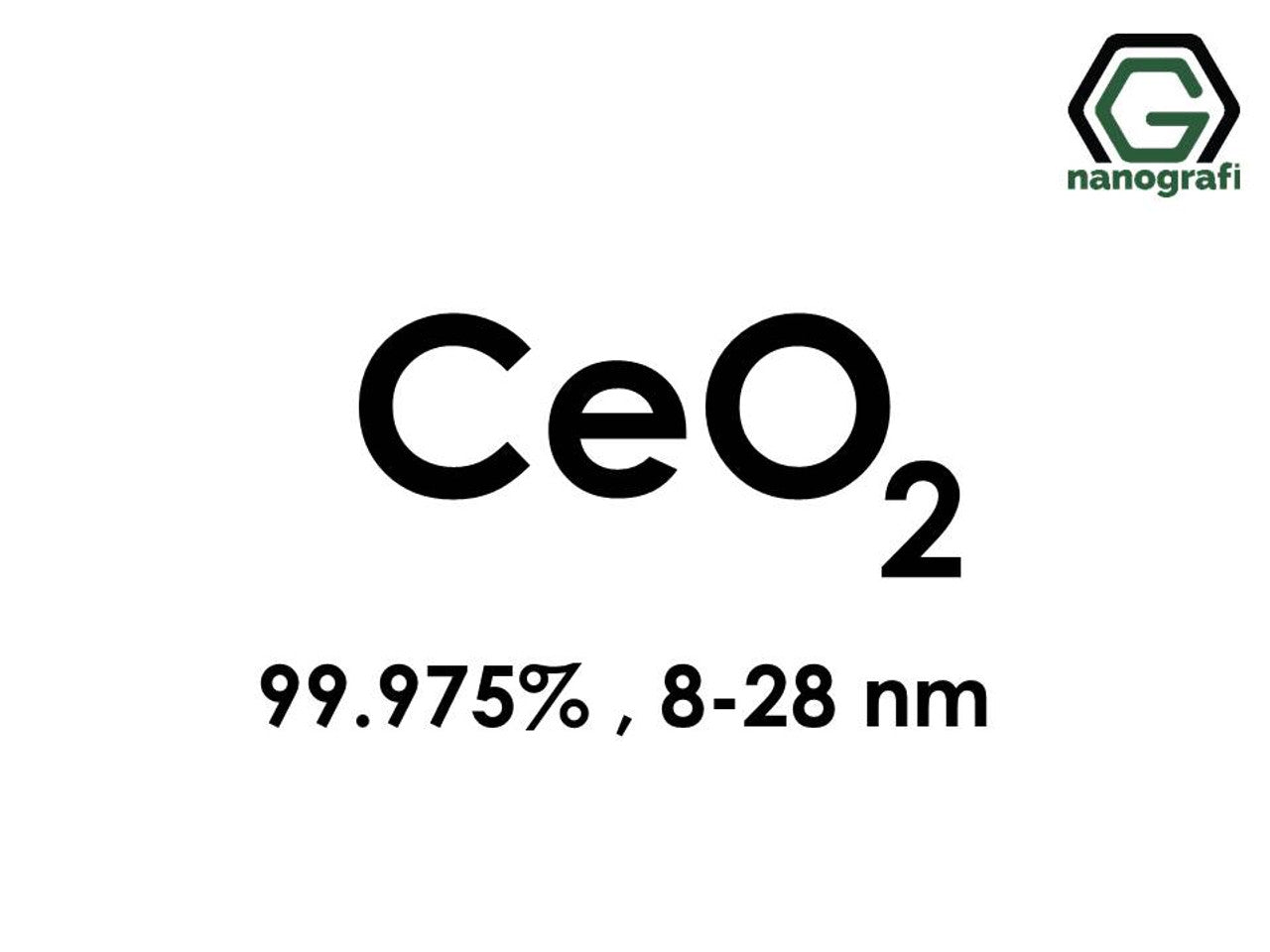 NG 7.02.01.Cerium Oxide (CeO2) Powder
Cerium Oxide (CeO2) Nanopowder/Nanoparticles, Purity: 99.975%, Size: 8-28 nm 5 g