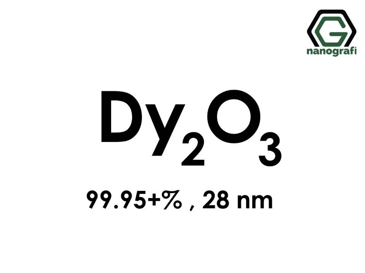 NG 7.02.02.Dysprosium Oxide (Dy2O3) Powder
Dysprosium Oxide (Dy2O3) Nanopowder/Nanoparticles, High Purity: 99.95+%, Size: 28 nm 1 g