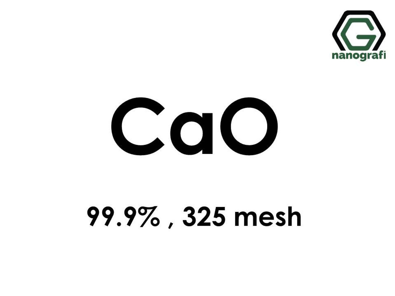 NG 6.05.04.Calcium Oxide Micron Powder
Calcium Oxide (CaO) Micron Powder, Purity: 99.9 %, Size: 325 mesh 1 g