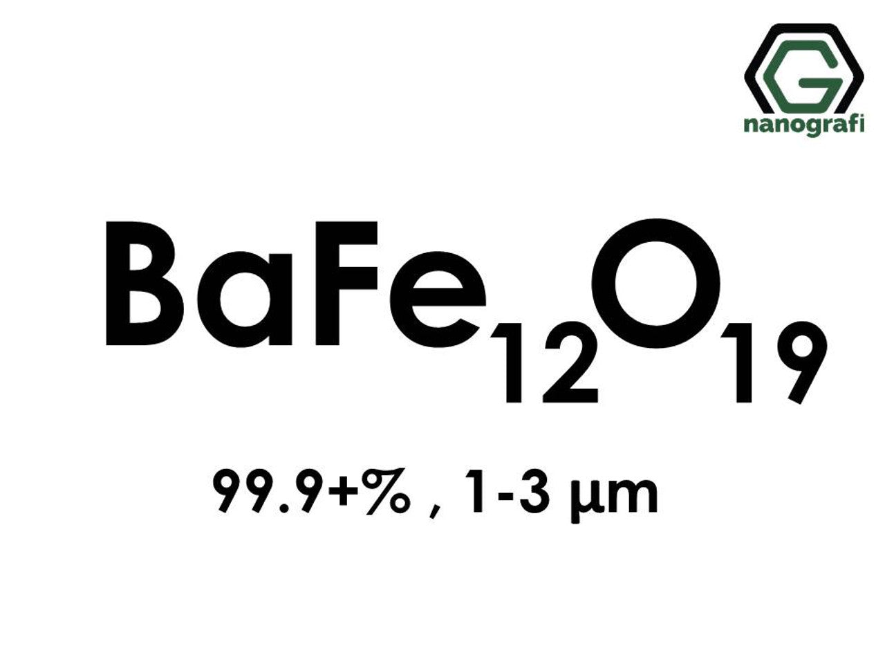 NG 6.04.01.Barium Ferrite Micron Powder
Barium Ferrite (BaFe12O19) Micron Powder, Purity: 99.9+%, Size: 1-3 µm 5 g