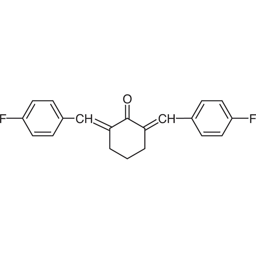 TCI B2282 62085-74-9 2,6-Bis(4-fluorobenzylidene)cyclohexanone — struktur kimia