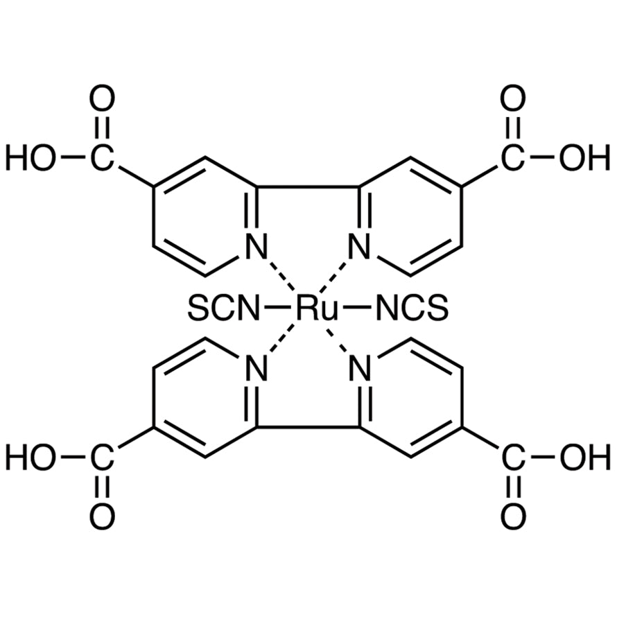 TCI B4372-200MG 141460-19-7 Bis(isothiocyanato)bis(2,2'-bipyridyl-4,4'-dicarboxylato)ruthenium(II)