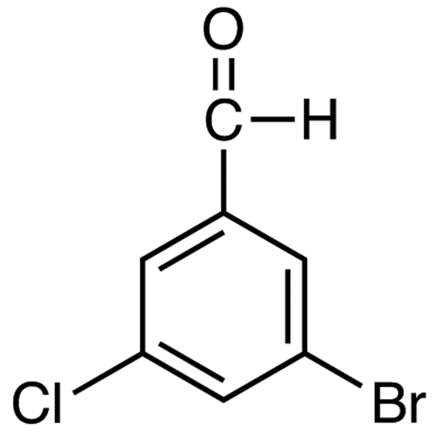 TCI B4839 188813-05-0 3-Bromo-5-chlorobenzaldehyde — struktur kimia