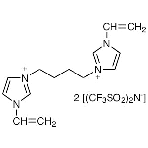 TCI B5421-1G 1312310-16-9 3,3'-(Butane-1,4-diyl)bis(1-vinyl-3-imidazolium) Bis(trifluoromethanesulfonyl)imide