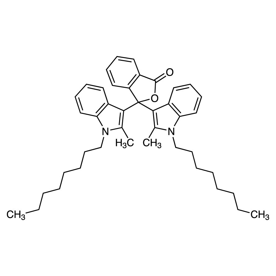 TCI B6479-25G 50292-95-0 3,3-Bis(2-metil-1-oktil-1H-indol-3-il)isobenzofuran-1(3H)-on