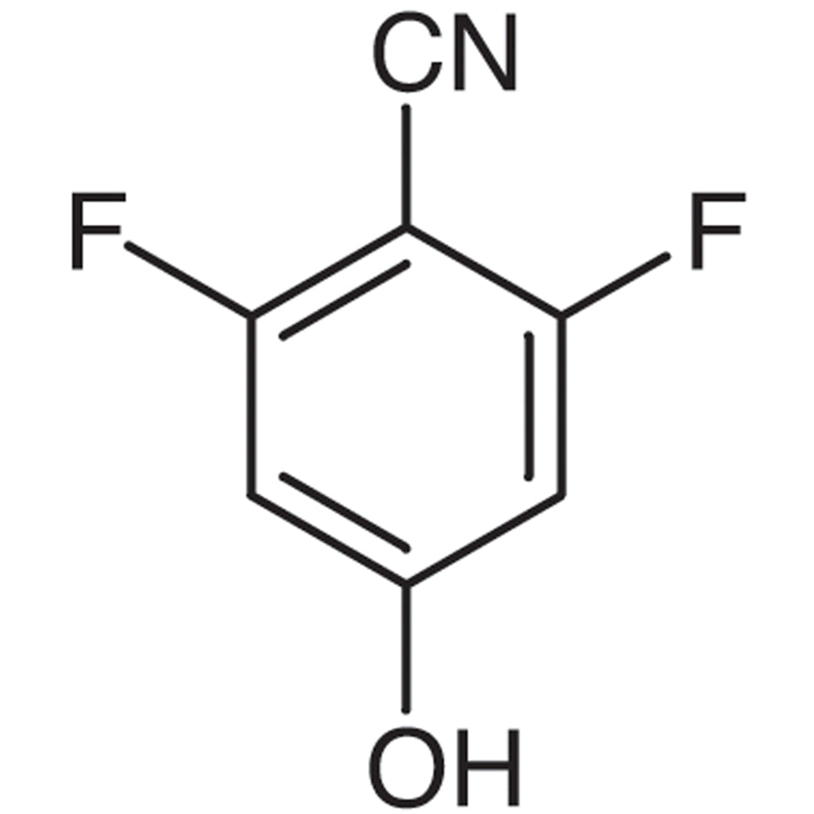TCI D3424 123843-57-2 2,6-Difluoro-4-hydroxybenzonitrile — struktur kimia