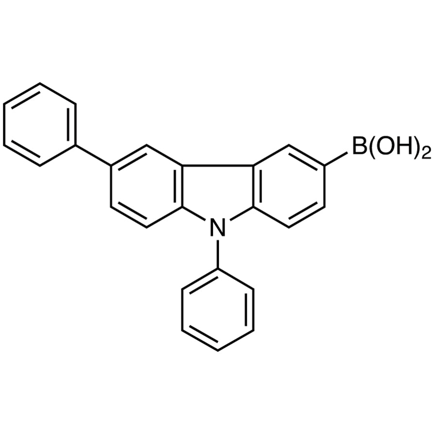 6,9-Diphenyl-9H-carbazole-3-boronic Acid (contains varying amounts of Anhydride) (CAS 1133058-06-6) - TCI D4779 - AMI Scientific