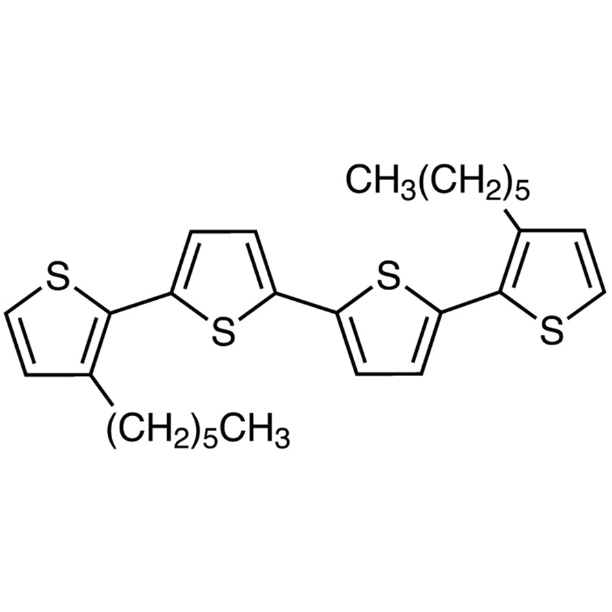 TCI D5492 132814-91-6 3,3'''-Dihexil-2,2':5',2'':5'',2'''-kuaterthiofena (mengandung Dichloromethane maksimum 3%)