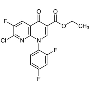 Ethyl 7-Chloro-1-(2,4-difluorophenyl)-6-fluoro-4-oxo-1,4-dihydro-1,8-naphthyridine-3-carboxylate (CAS 100491-29-0) - TCI E1180 - AMI Scientific