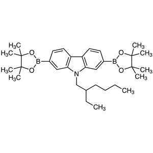 TCI E1324 476360-83-5 9-(2-Etilheksil)-2,7-bis(4,4,5,5-tetrametil-1,3,2-dioksaborolan-2-il)-9H-karbazol