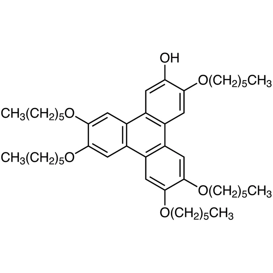 TCI H1677 156244-98-3 2-Hidroksi-3,6,7,10,11-pentakis(heksiloksi)trifenilena