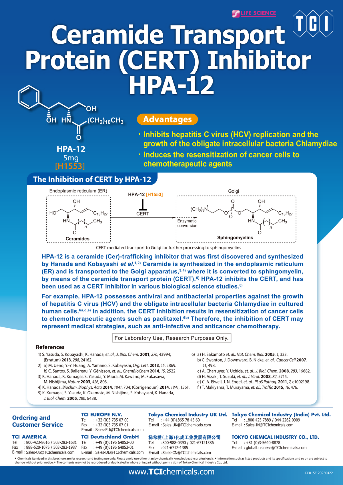 HPA-12 - brosur TCI: Ceramide Transport Protein (CERT) Inhibitor HPA-12
