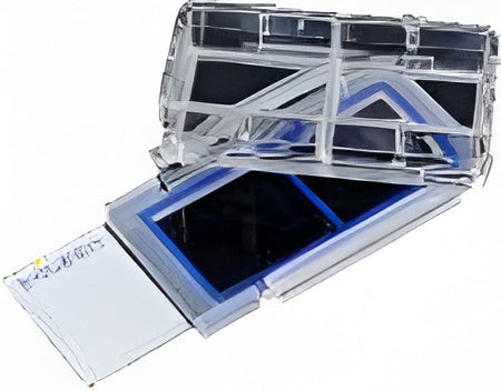 BIOLOGIX Cell Culture Slide, Single well, PS frame, glass slide, PP holder, 25~55ml, Sterile,
Dnase&Rnase Free, Non-pyrogenic
