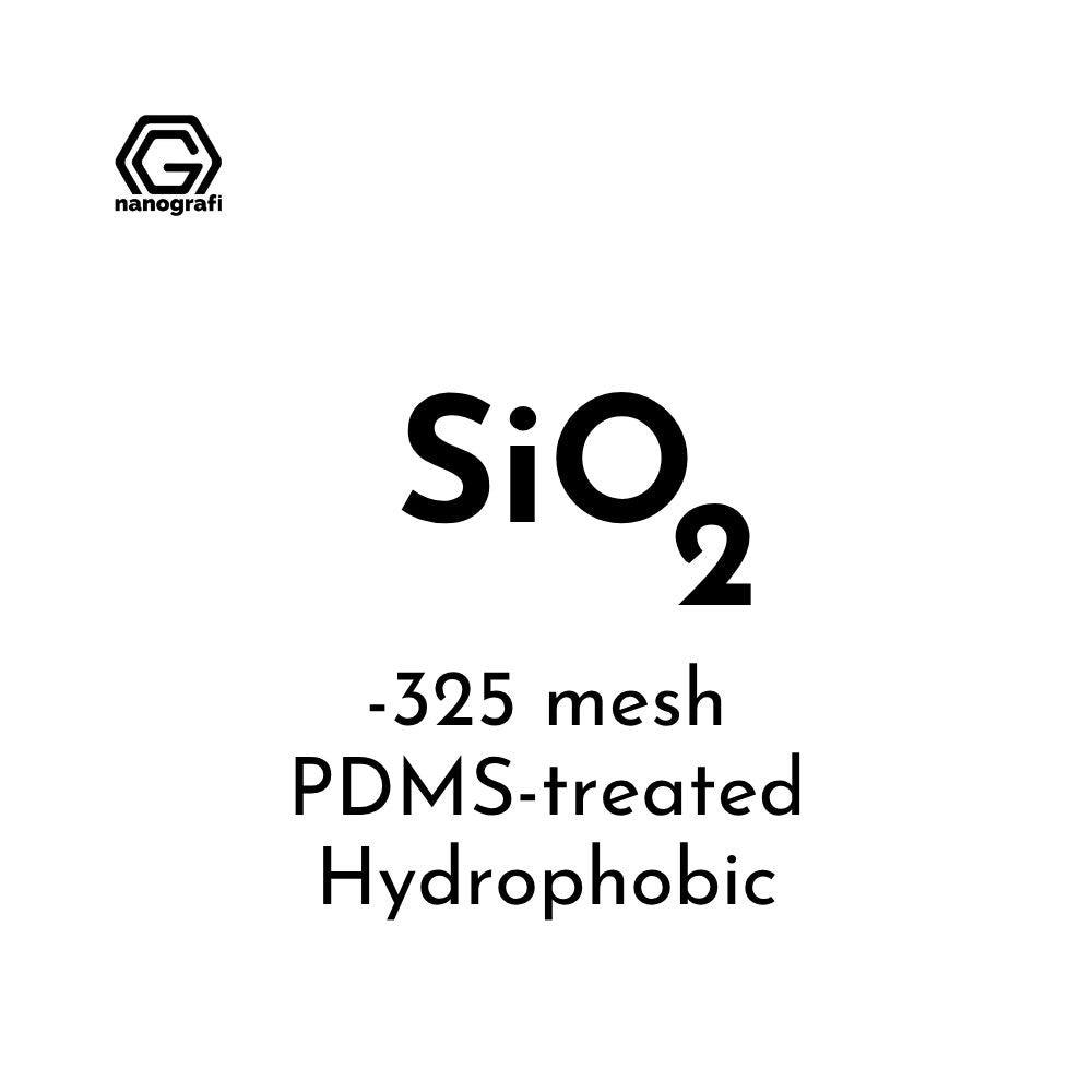 Silicon Dioxide (SiO₂) Submicron Fumed Powder, PDMS-treated, Hydrophobic, Size: -325 mesh