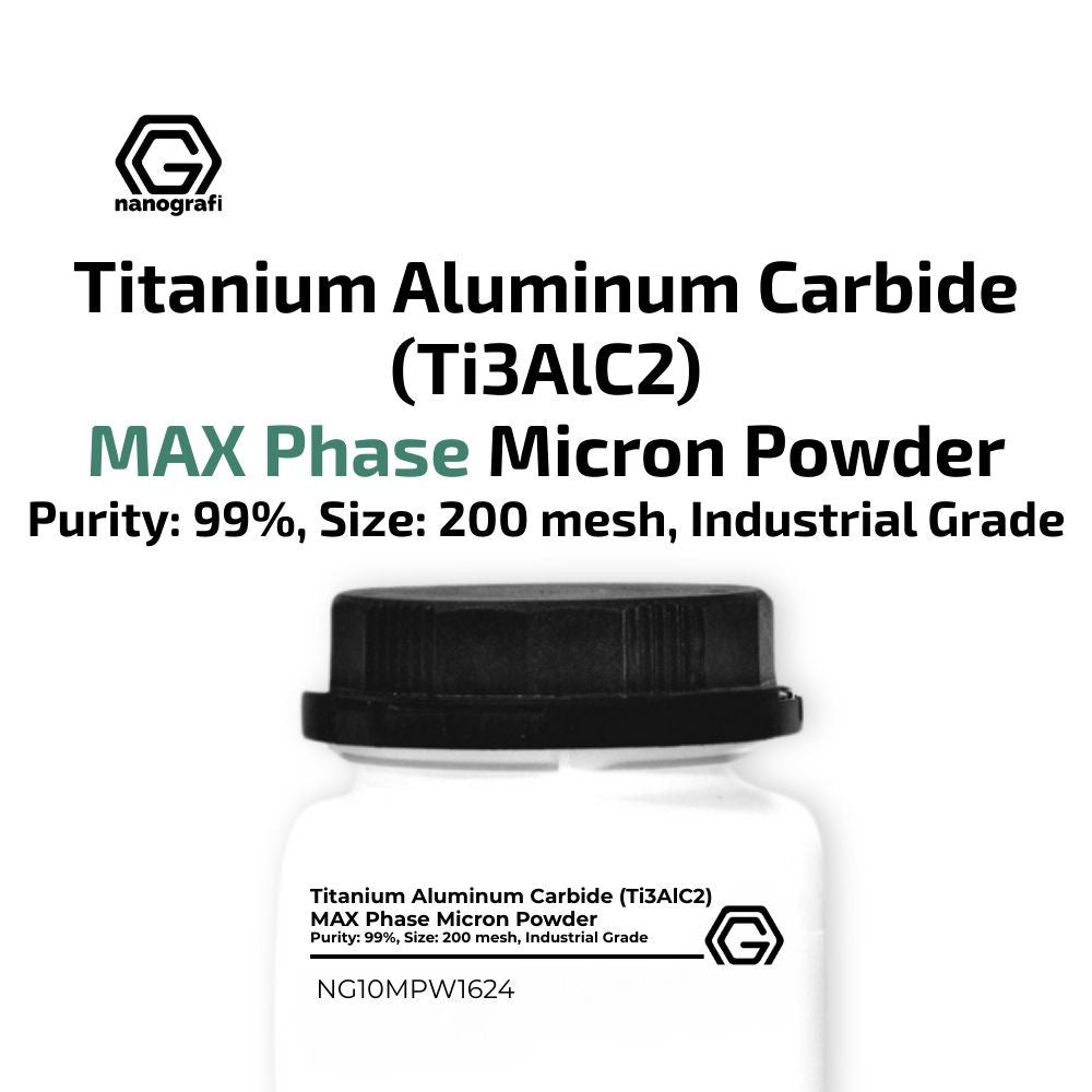 Titanium Aluminum Carbide (Ti3AlC2) MAX Phase Micron Powder, Purity: 99+%, Size: 200 mesh, Industrial Grade