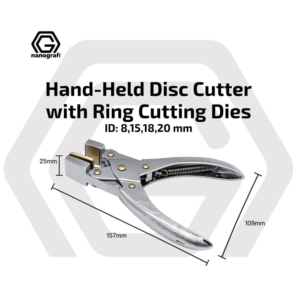 Hand-Held Disc Cutter with Ring Cutting Dies, ID: 8,15,18,20 mm - Nanografi Advanced Materials