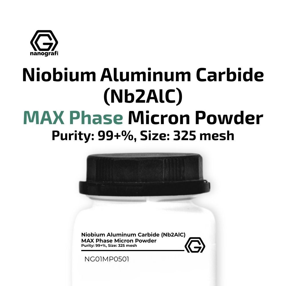 Niobium Aluminum Carbide (Nb2AlC) MAX Phase Micron Powder, APS: 325 Mesh, Purity: 99+ % - Nanografi Advanced Materials